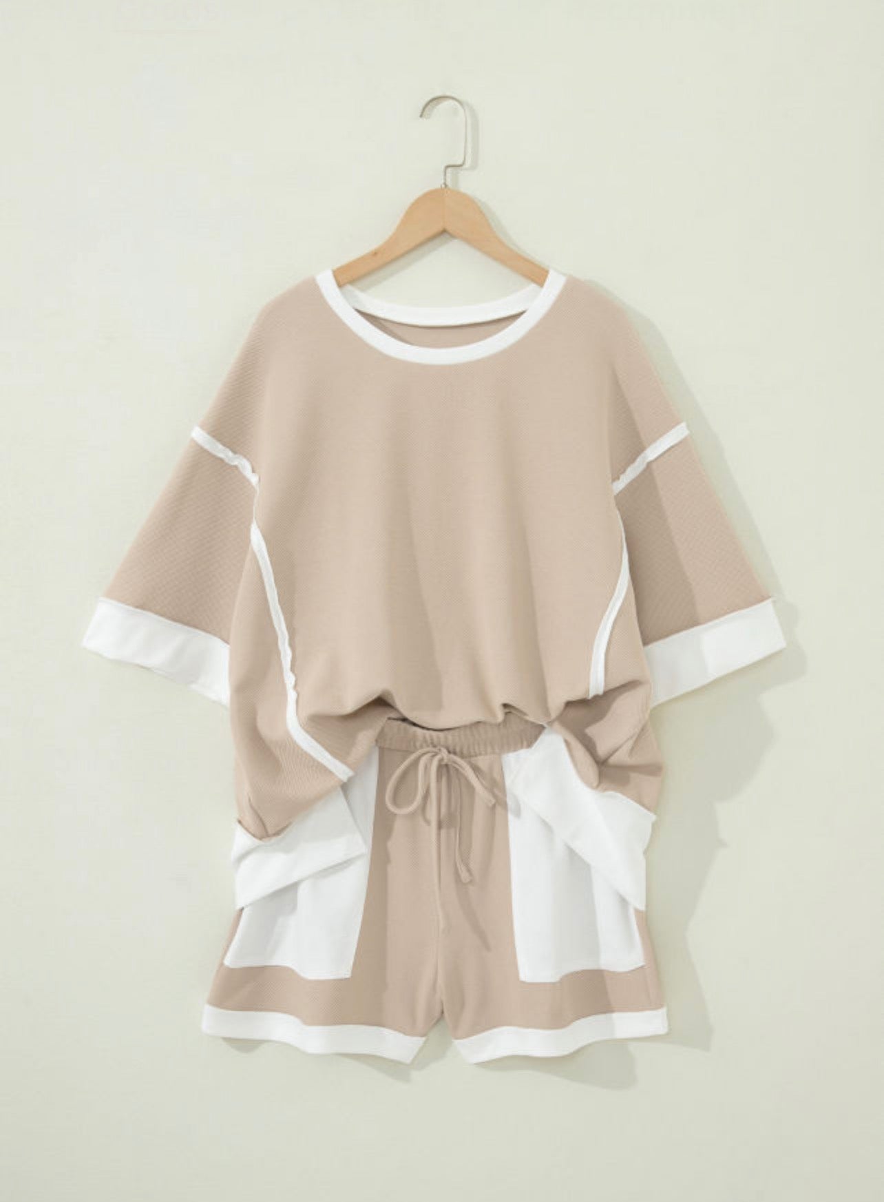 Top - 2 Piece Set Patchwork Detail