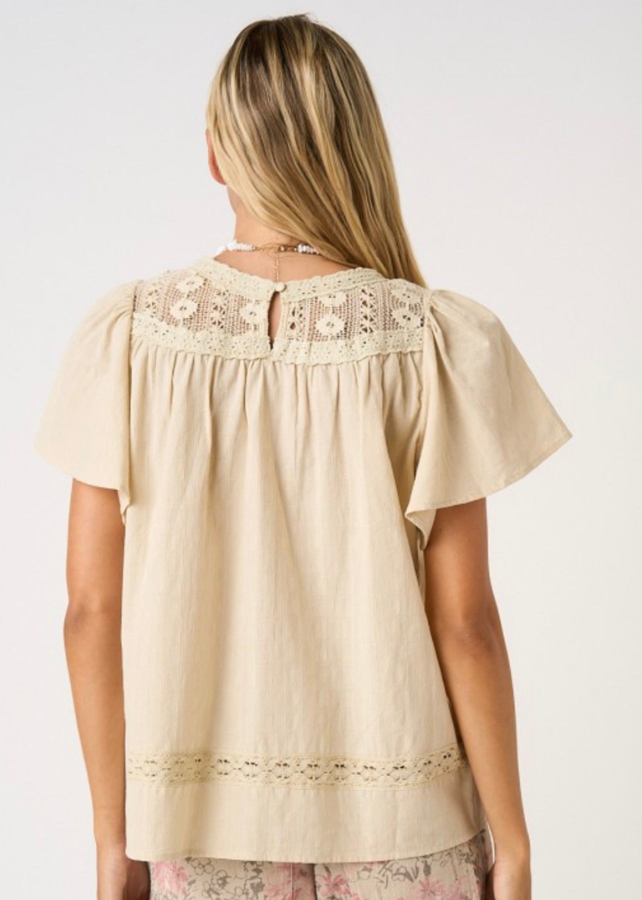 Lacey Flutter Sleeve Top