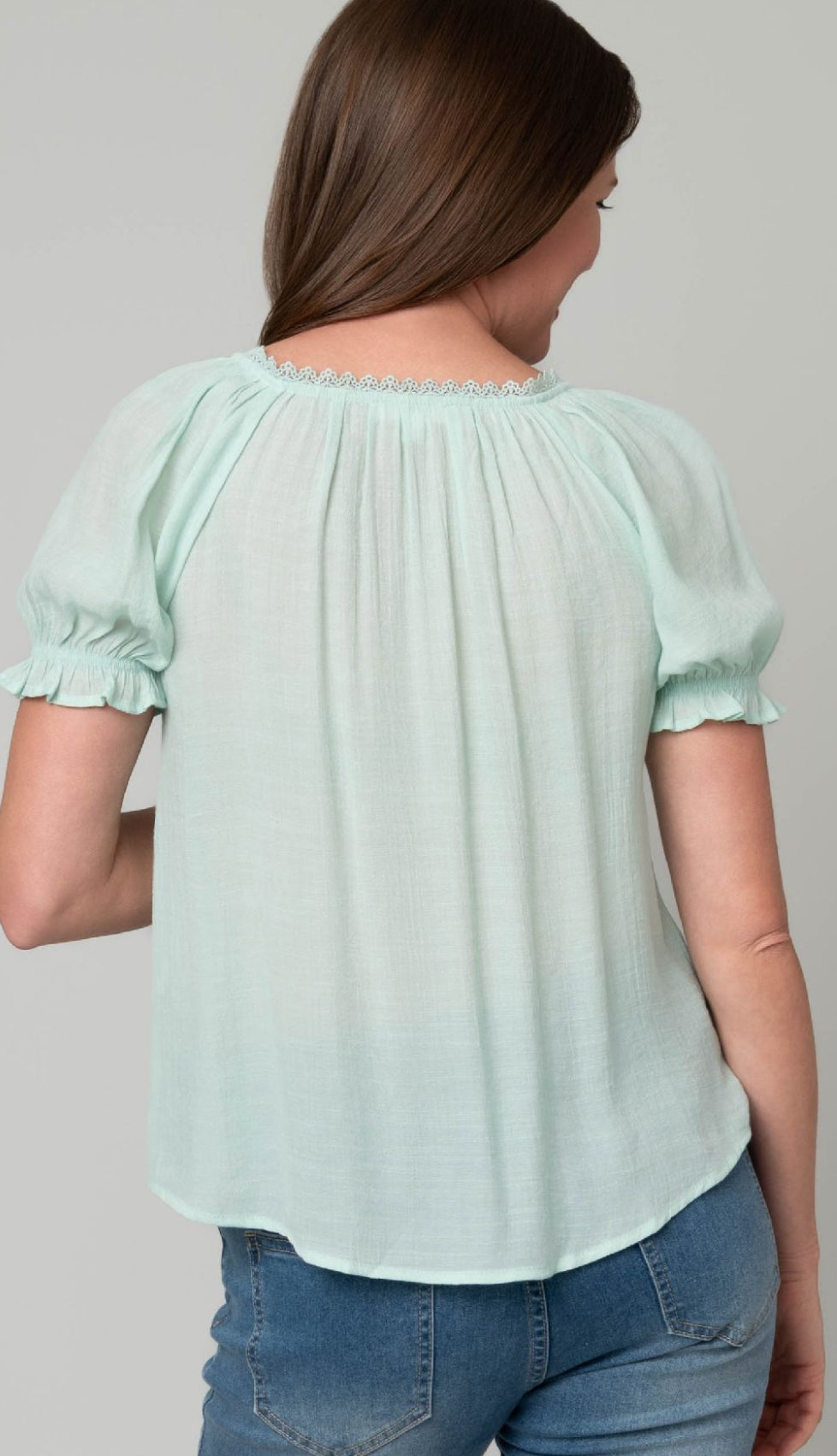 Floral Embroidered Peasant Top