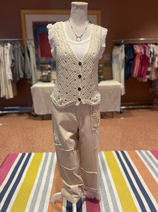 Crochet Button Up Vest