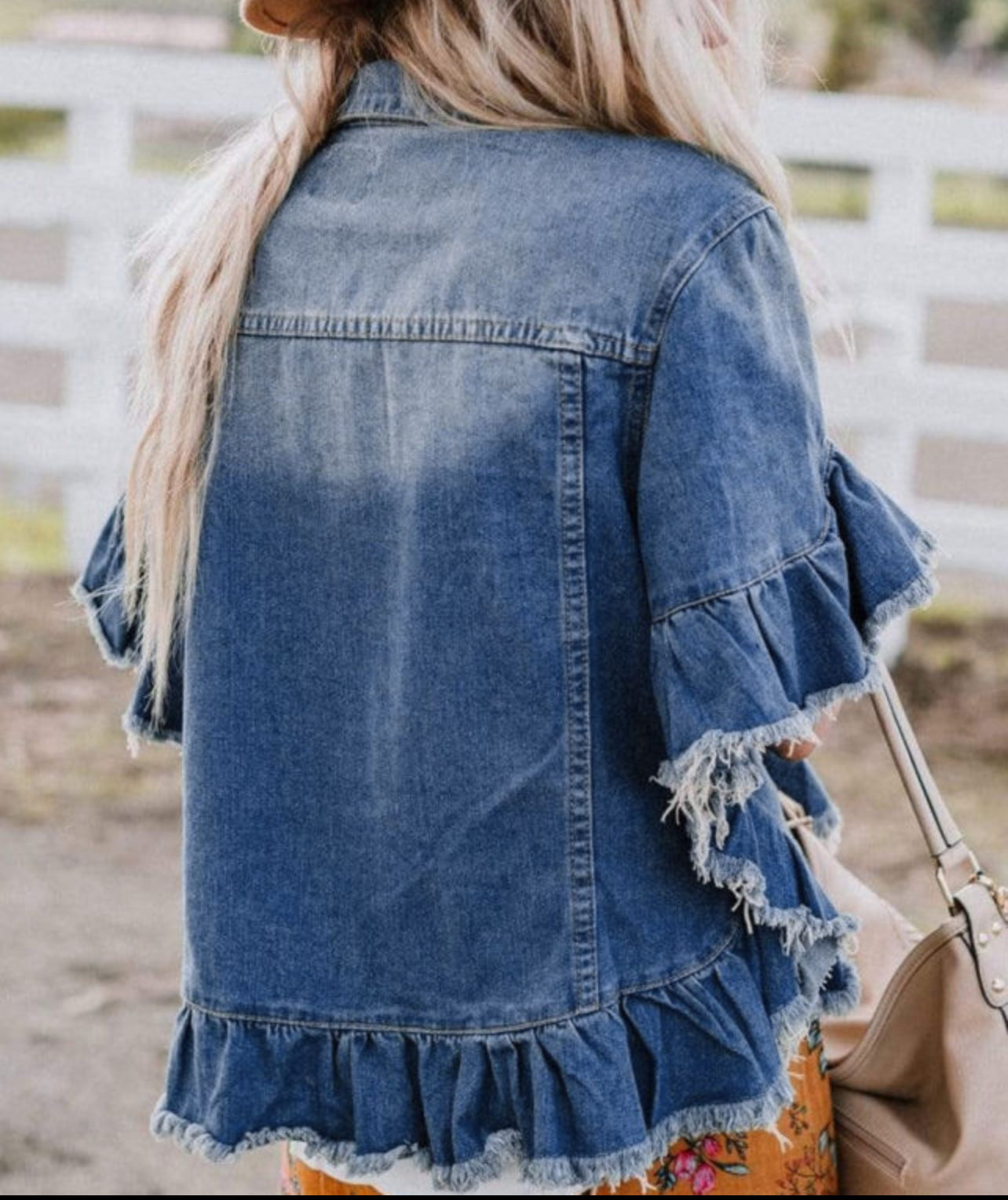 Blue Denim Raw Edge Jacket