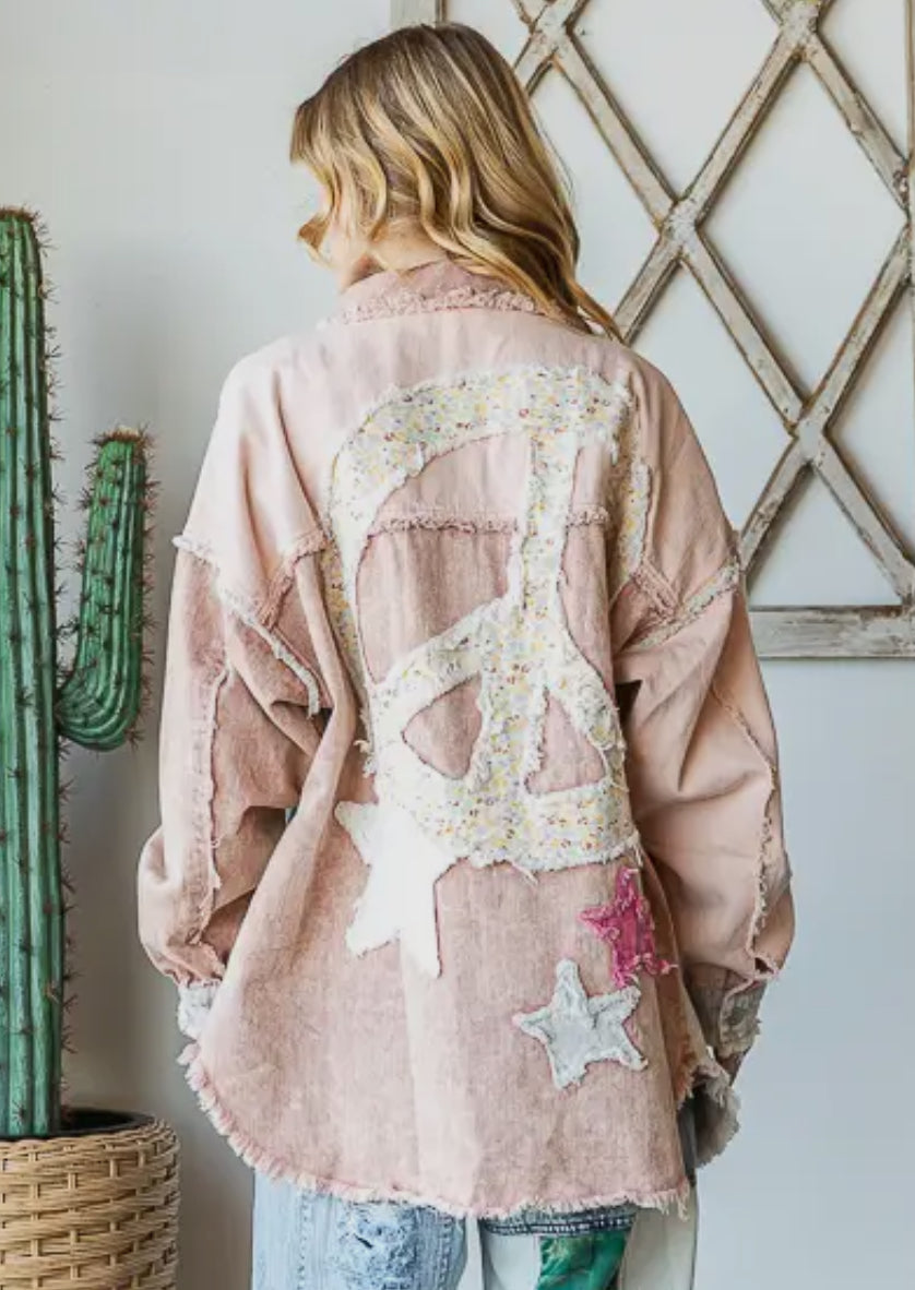 Peace And Star Denim Jacket