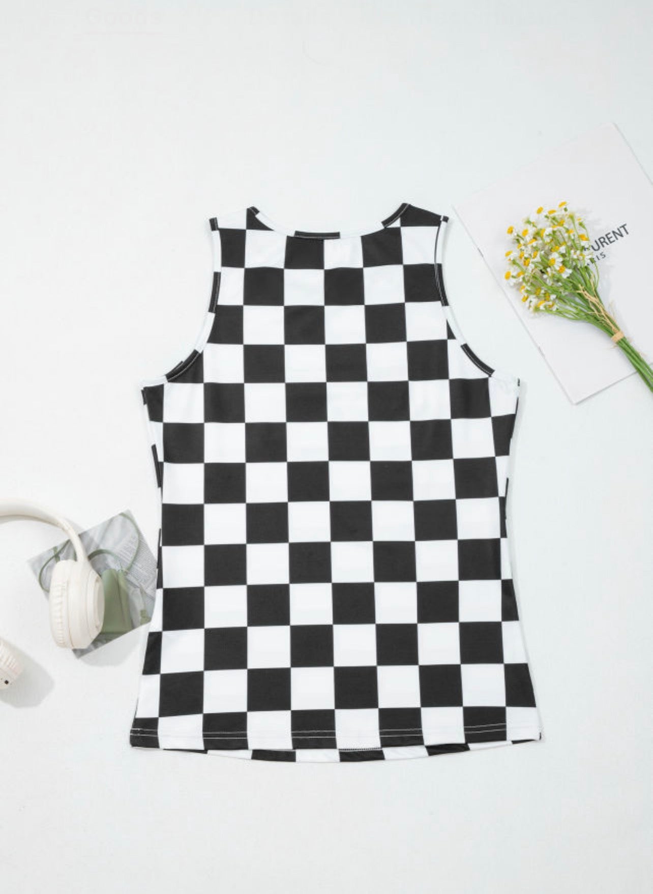 Black And White Checkered Tank