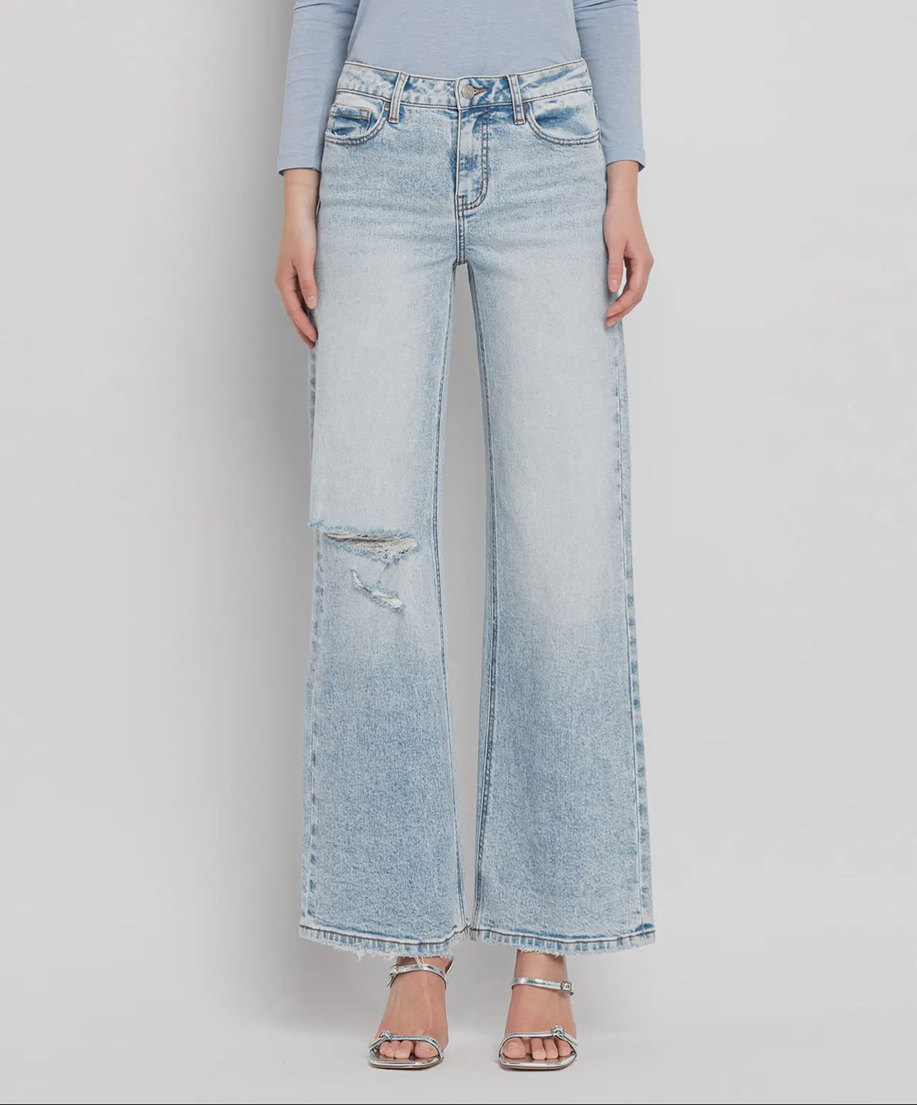 Denim Tummy Control Wide Leg Jeans Lovervet