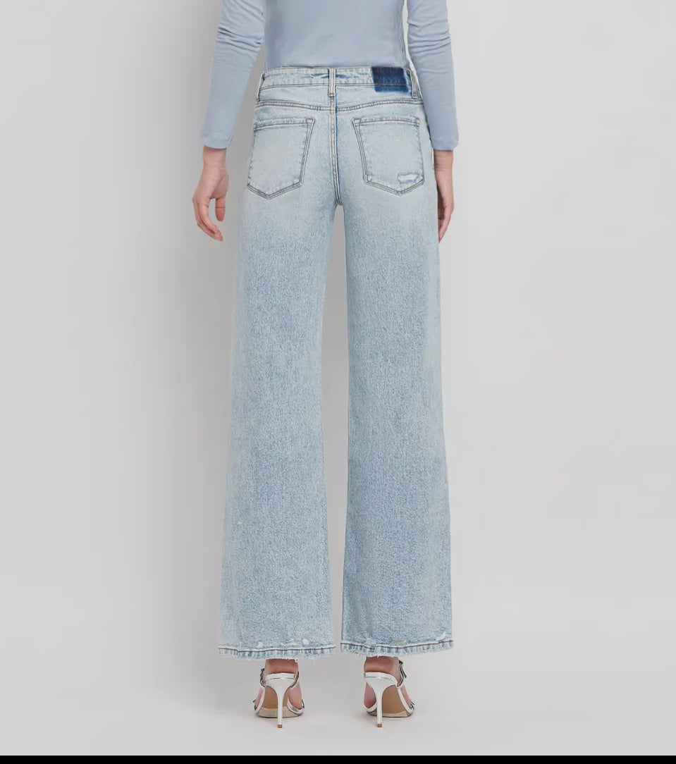 Denim Tummy Control Wide Leg Jeans Lovervet