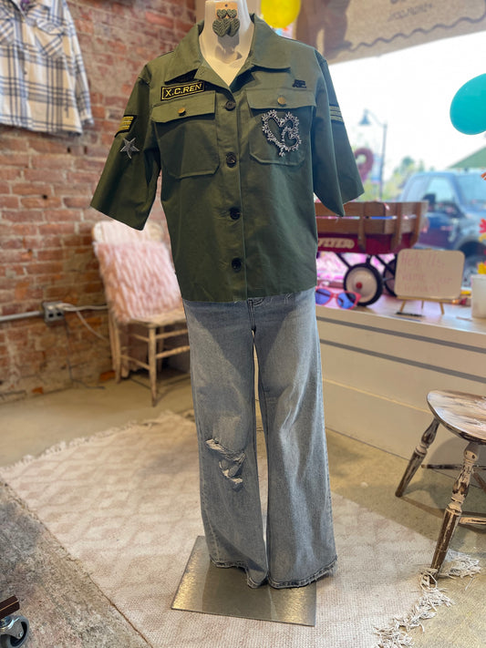 Military Button Up Shirt