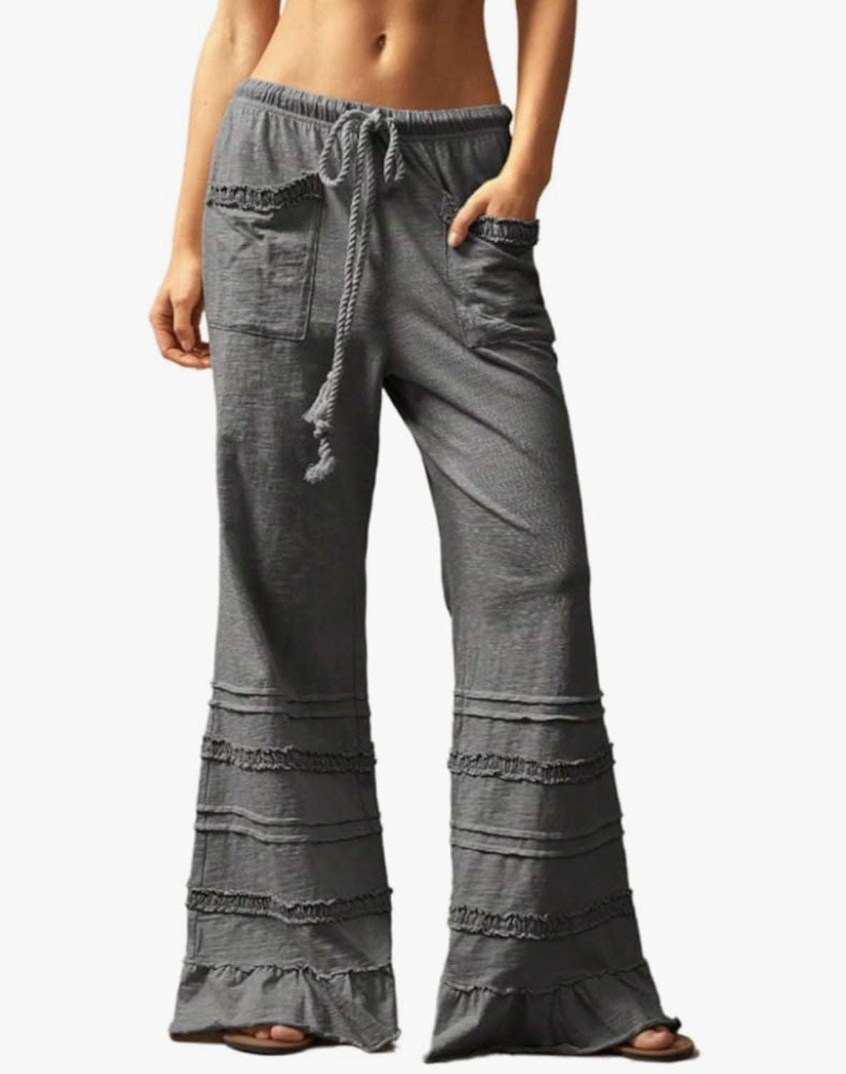 Ellie Gray Ruffle Pants