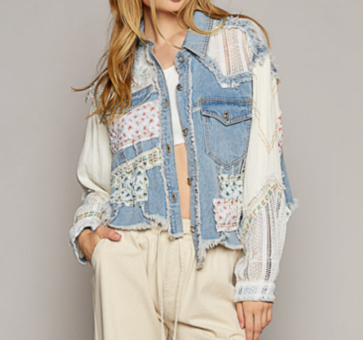 Denim Patchwork Jacket