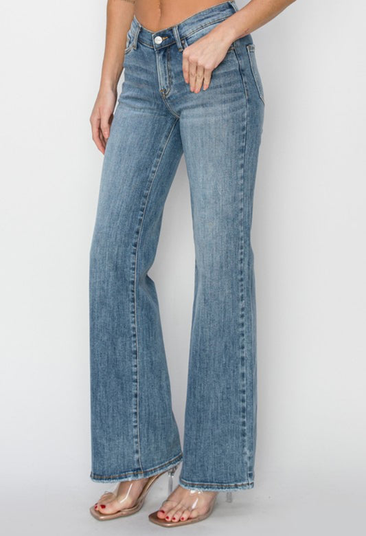 Claire Dipped V Wide Leg Jeans