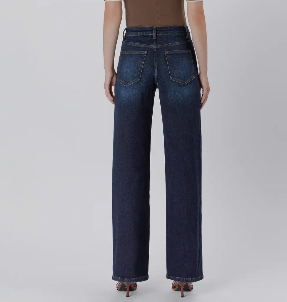 Allison Wide Leg Dark Wash