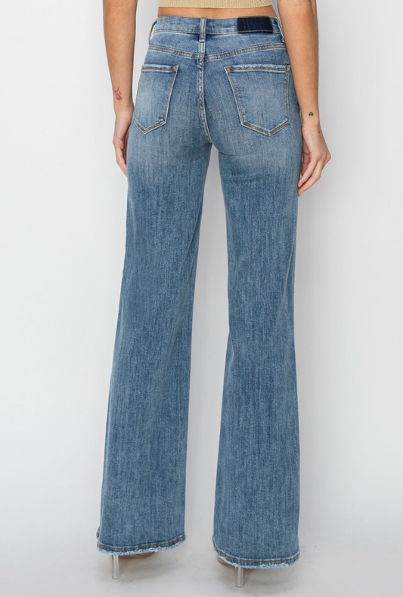 Claire Dipped V Wide Leg Jeans