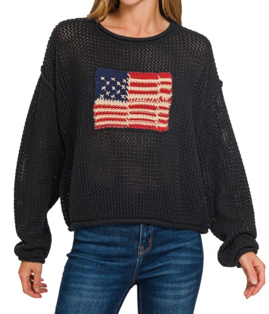 American Flag Sweater