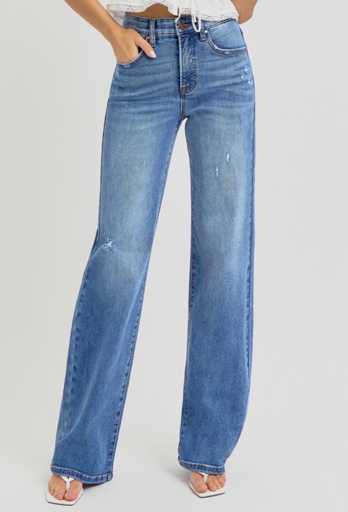 Risen High Rise Wide Leg Tummy Control