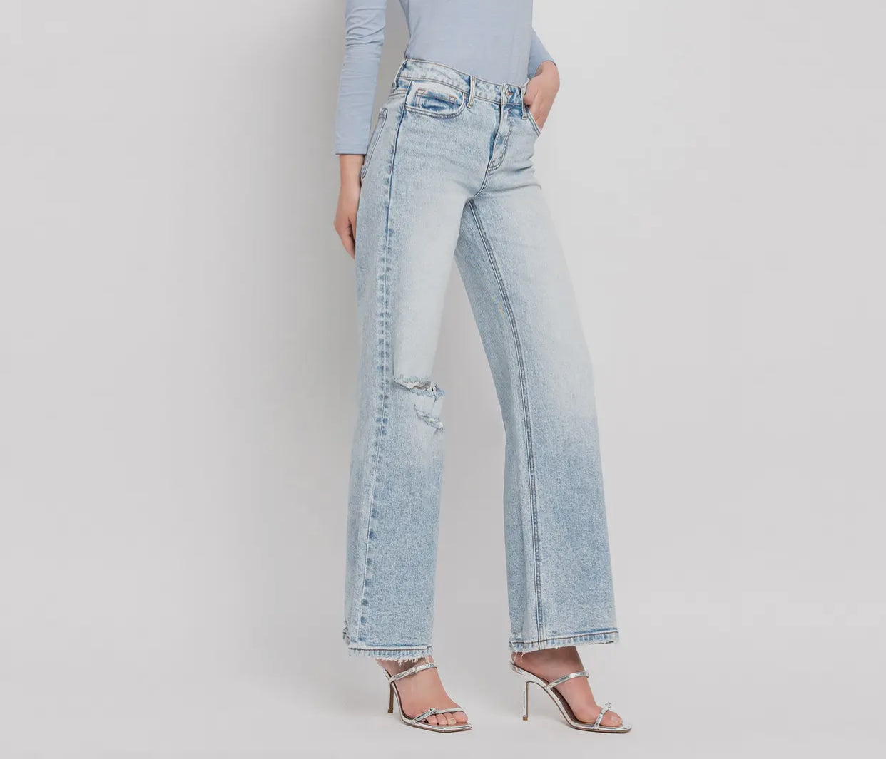 Denim Tummy Control Wide Leg Jeans Lovervet