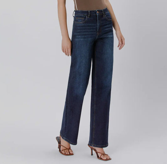 Allison Wide Leg Dark Wash