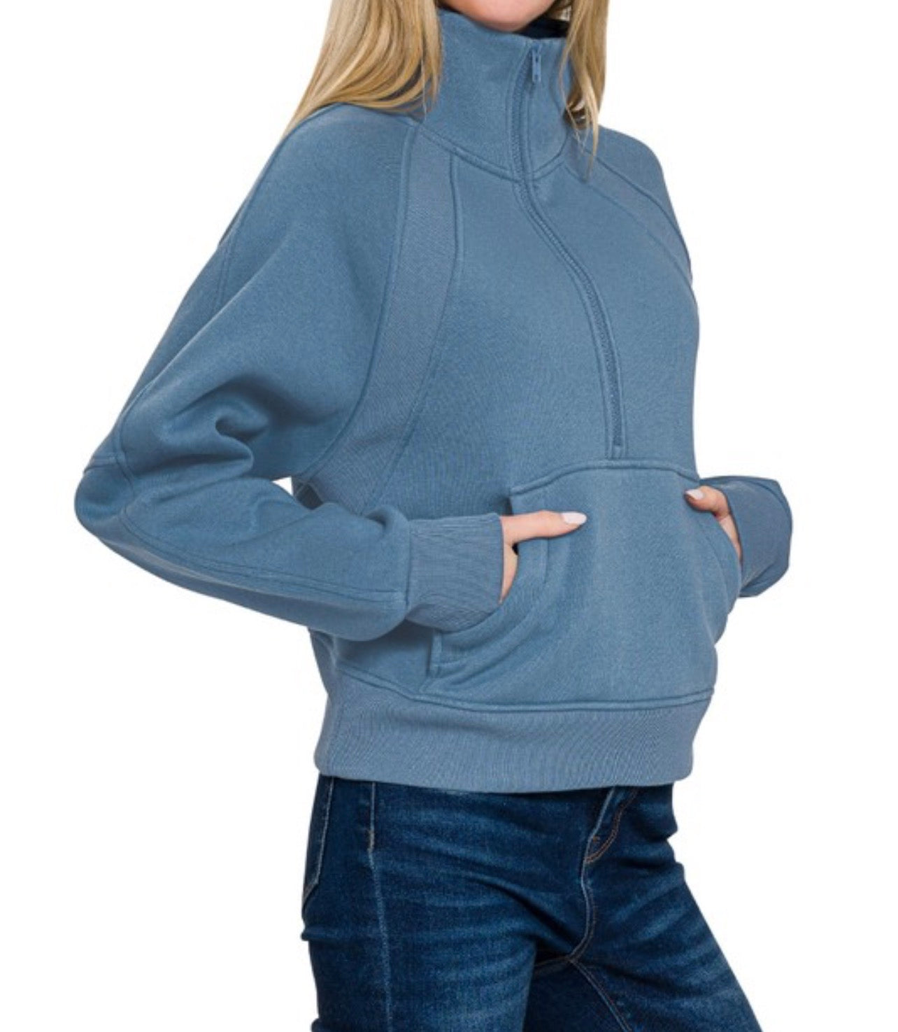 Fleece Half Zip Sweatshirt