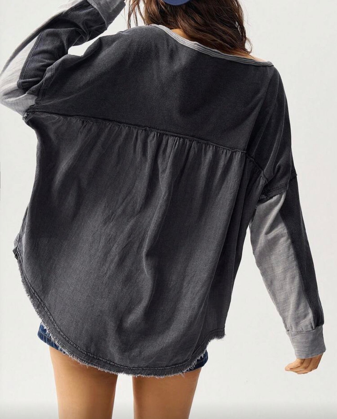 Boho Peace Sign High Low Hem