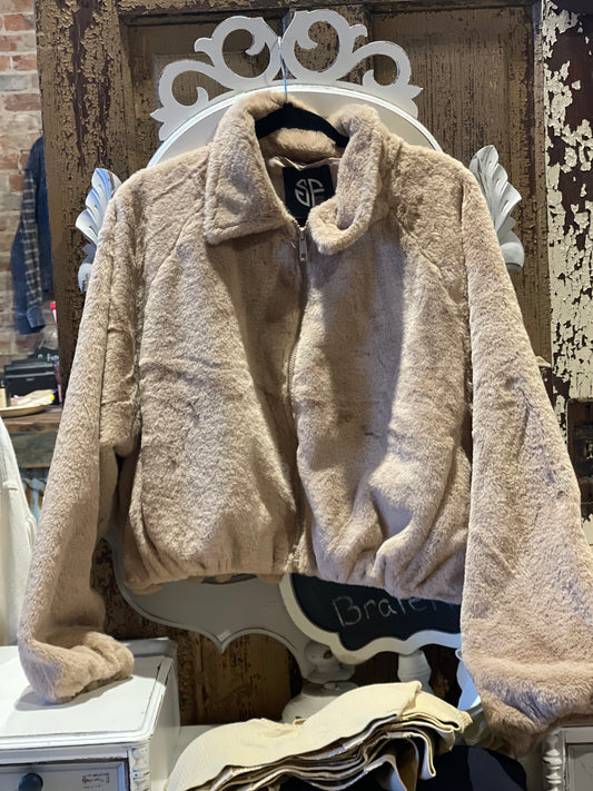 Faux Fur Tan Jacket