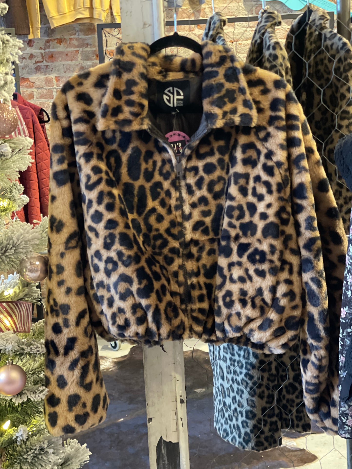 Faux Fur Leopard Jacket