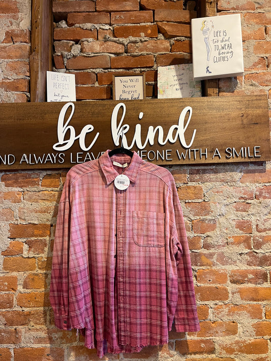 Plaid Flannel Button Down Shirt