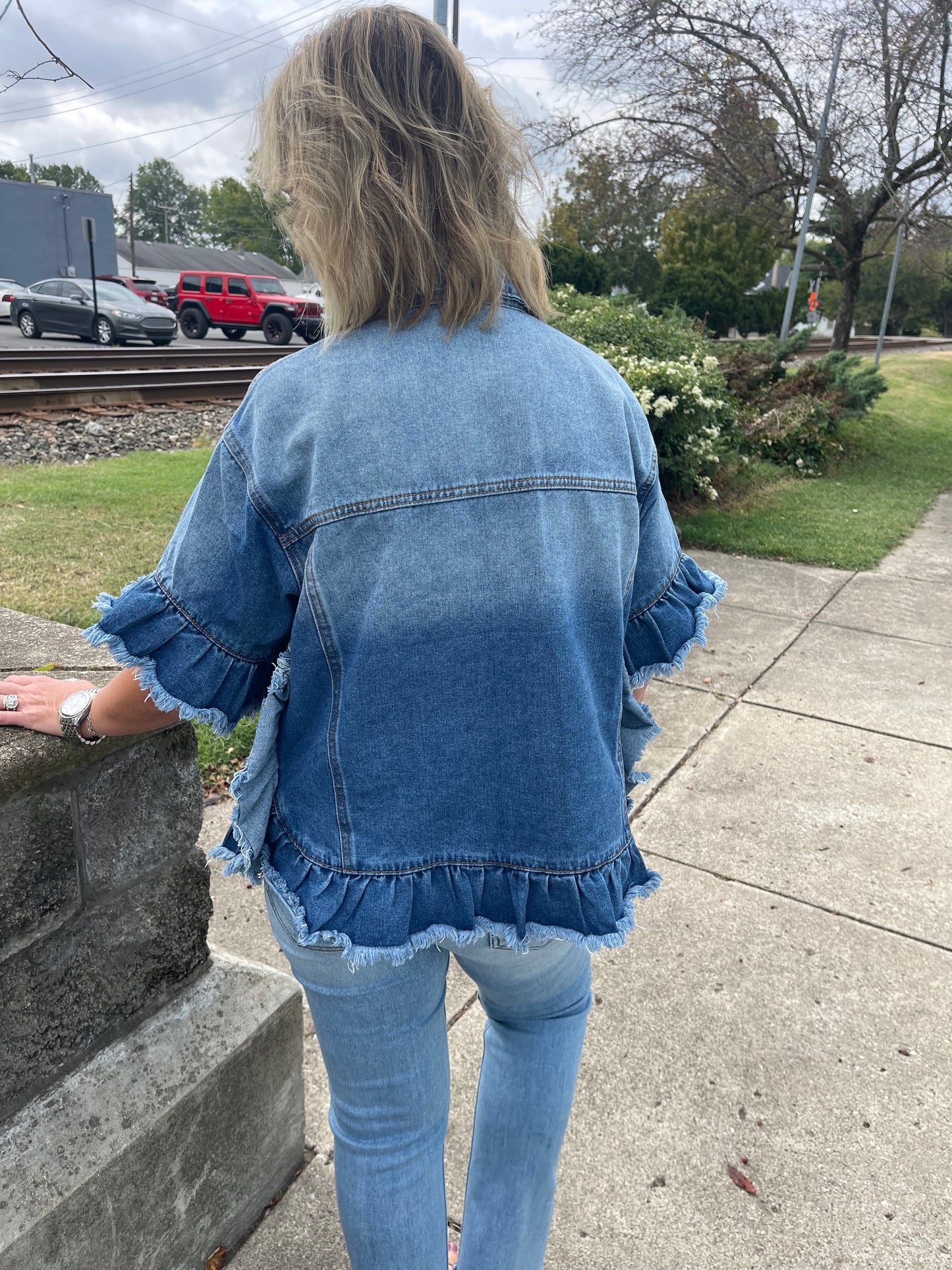 Blue Denim Raw Edge Jacket