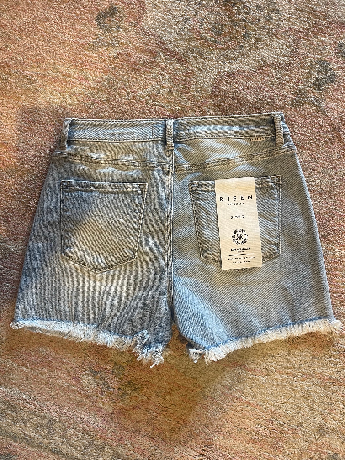 Risen Light Denim Shorts