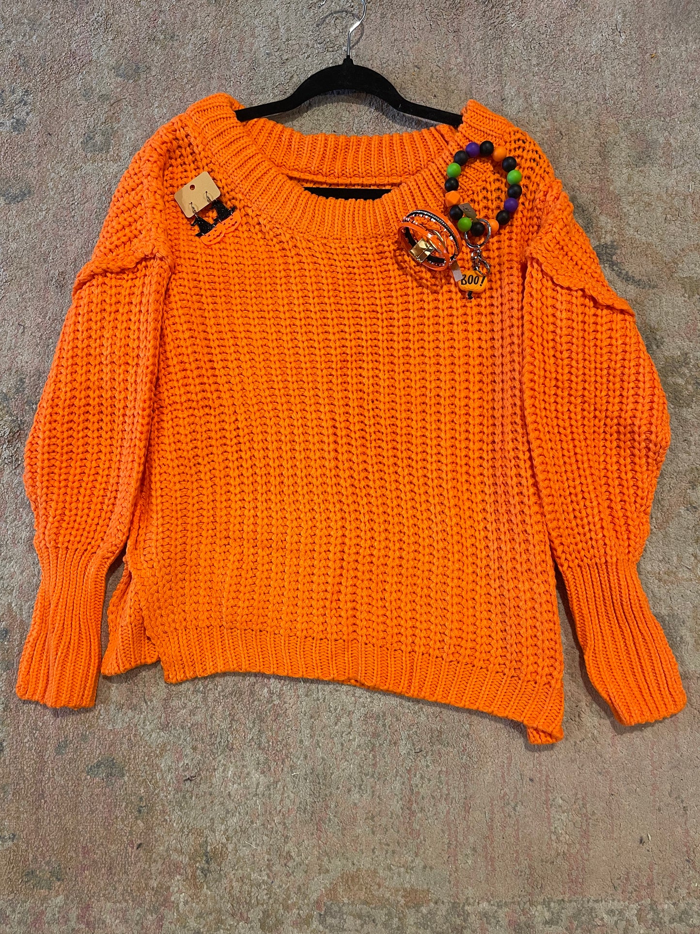 Feels Like Fall Orange Sweater
