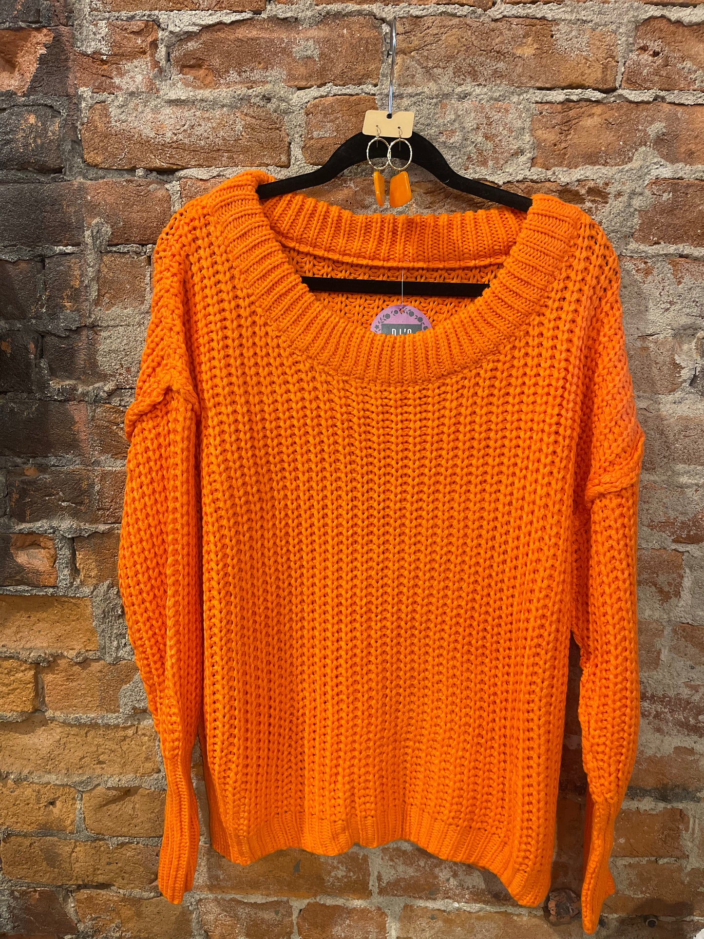 Feels Like Fall Orange Sweater
