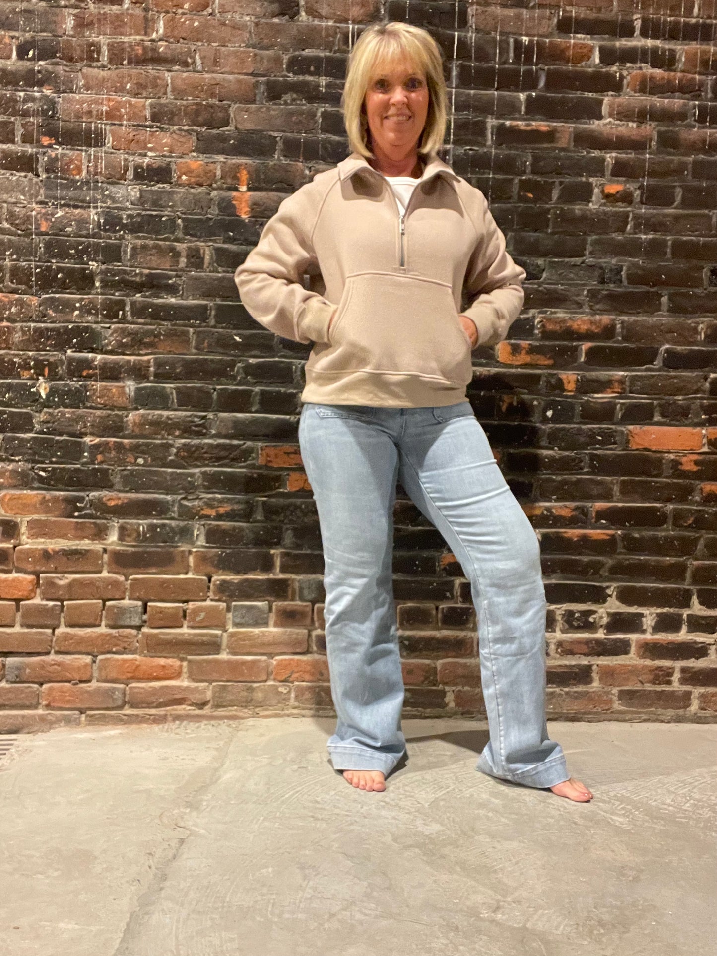 Coffey Half Zip Up Sweatshirt