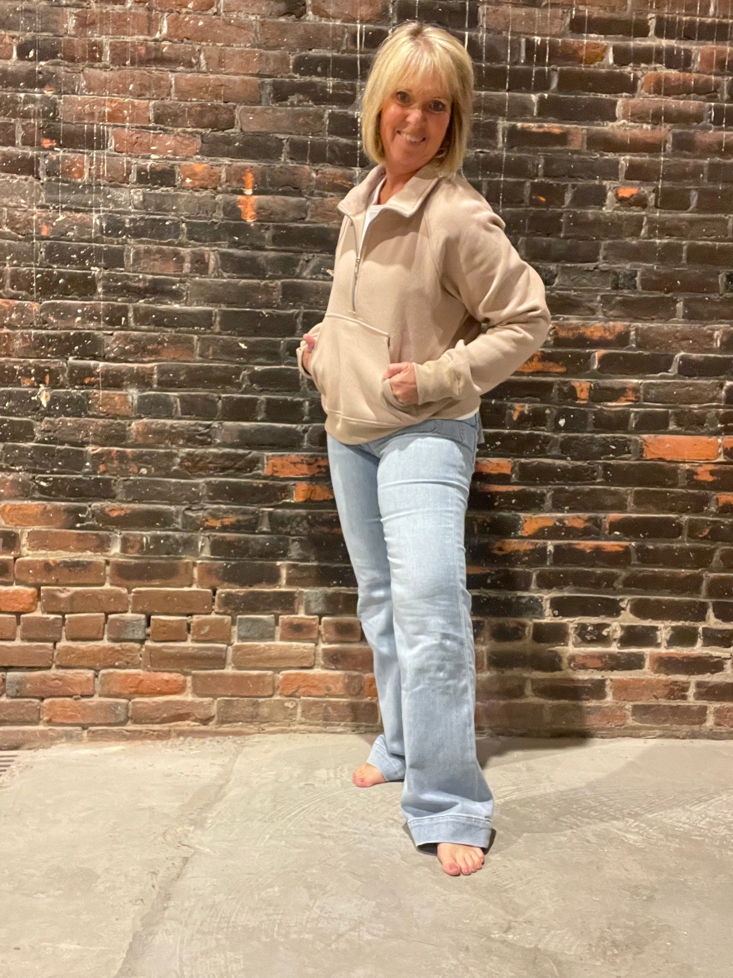 Coffey Half Zip Up Sweatshirt