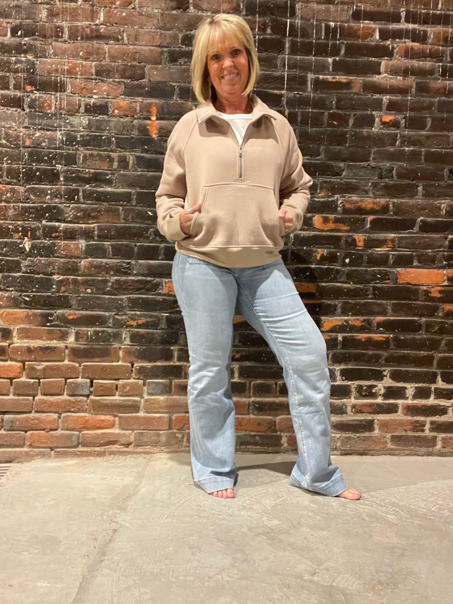 Coffey Half Zip Up Sweatshirt