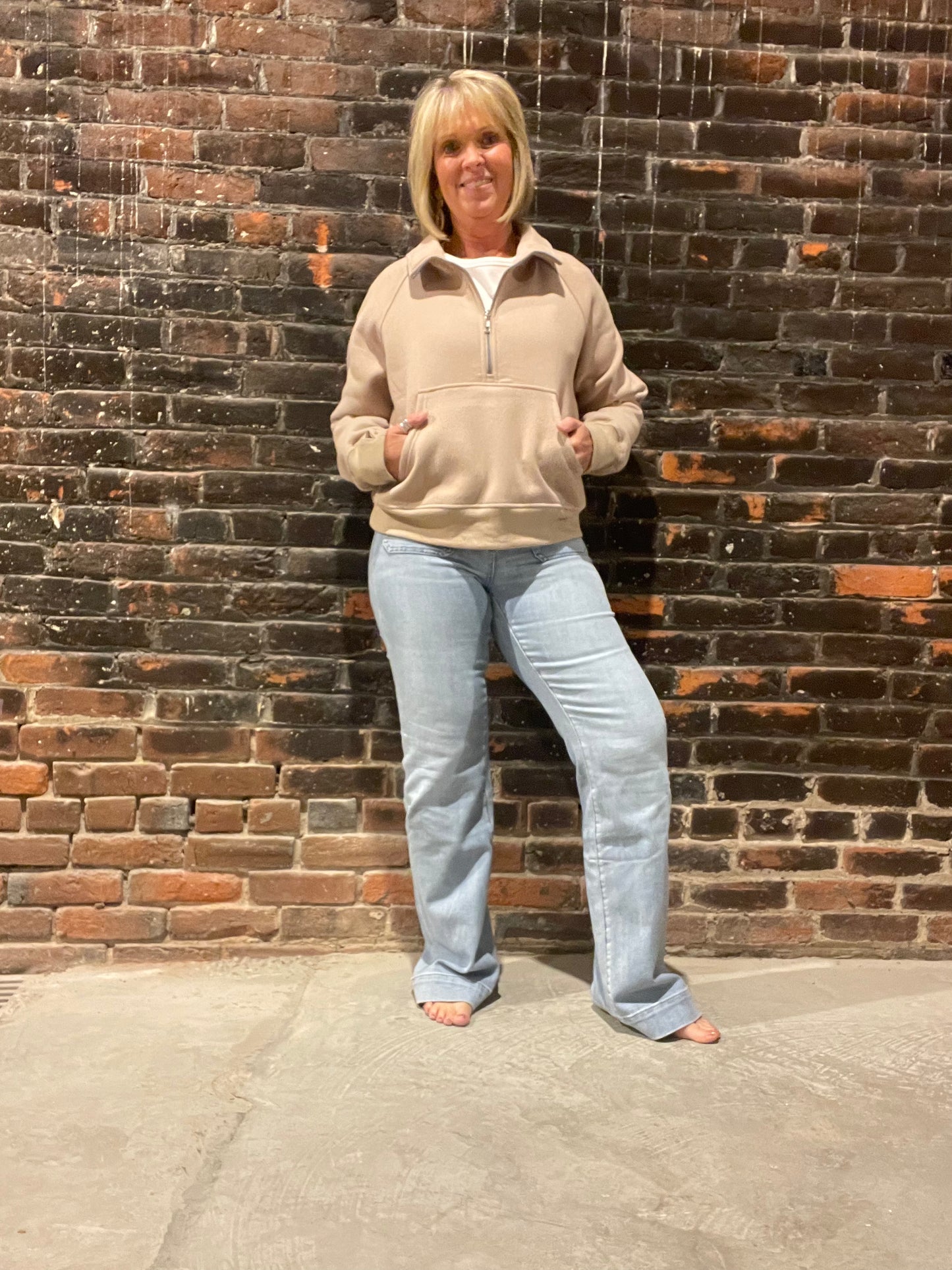 Coffey Half Zip Up Sweatshirt