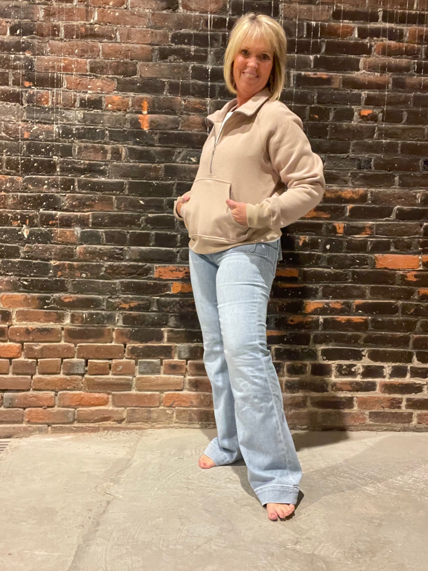 Coffey Half Zip Up Sweatshirt