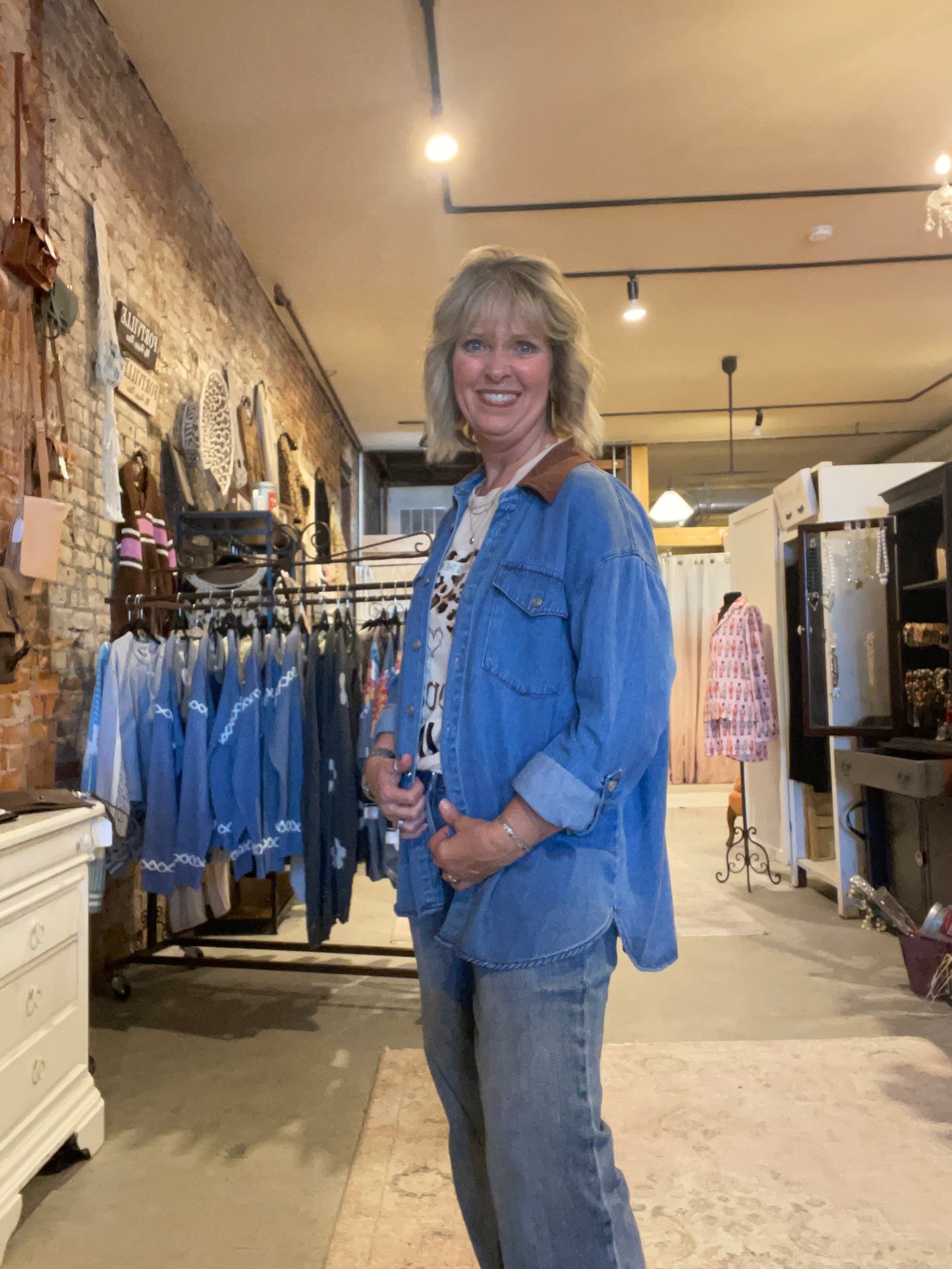 Ella Denim Button Up