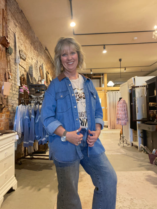 Ella Denim Button Up