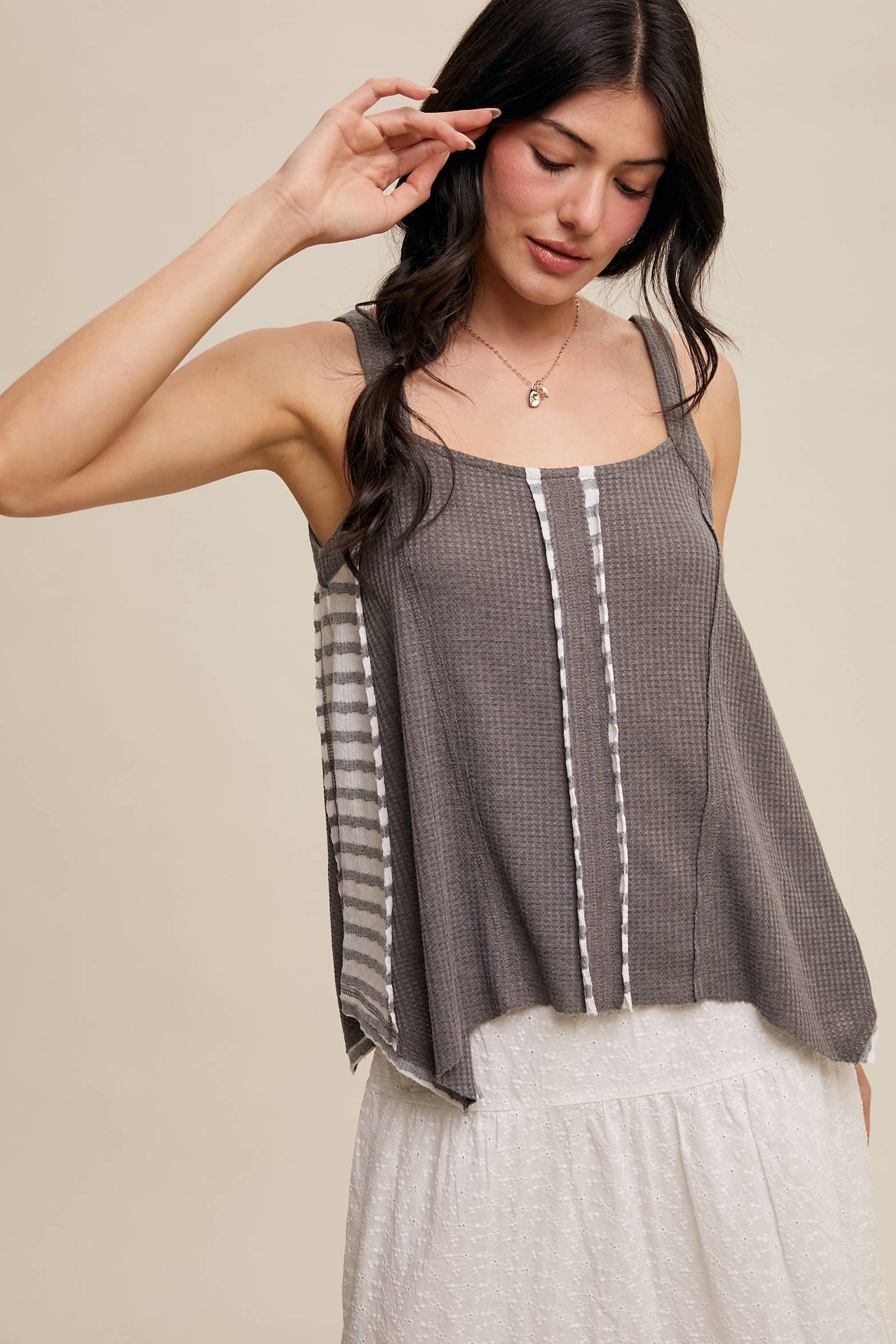 Boho-Inspired Textured Tank Top