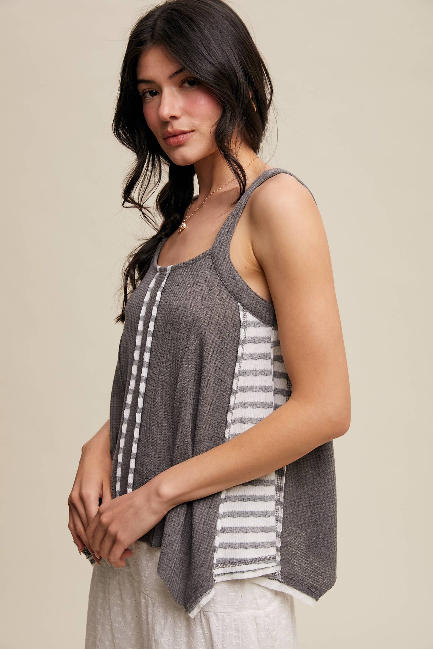 Boho-Inspired Textured Tank Top