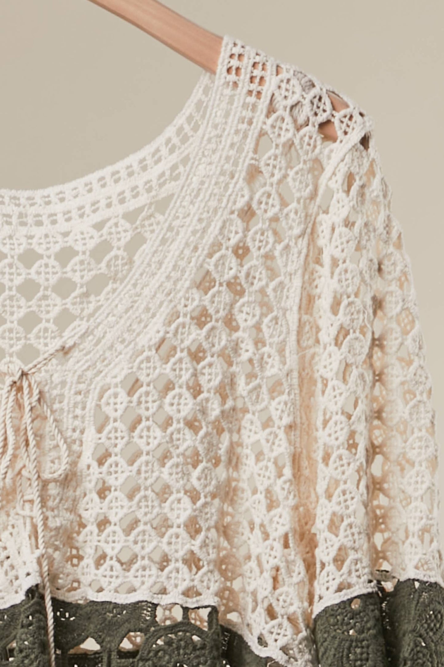 Boho Color Block Crochet Top