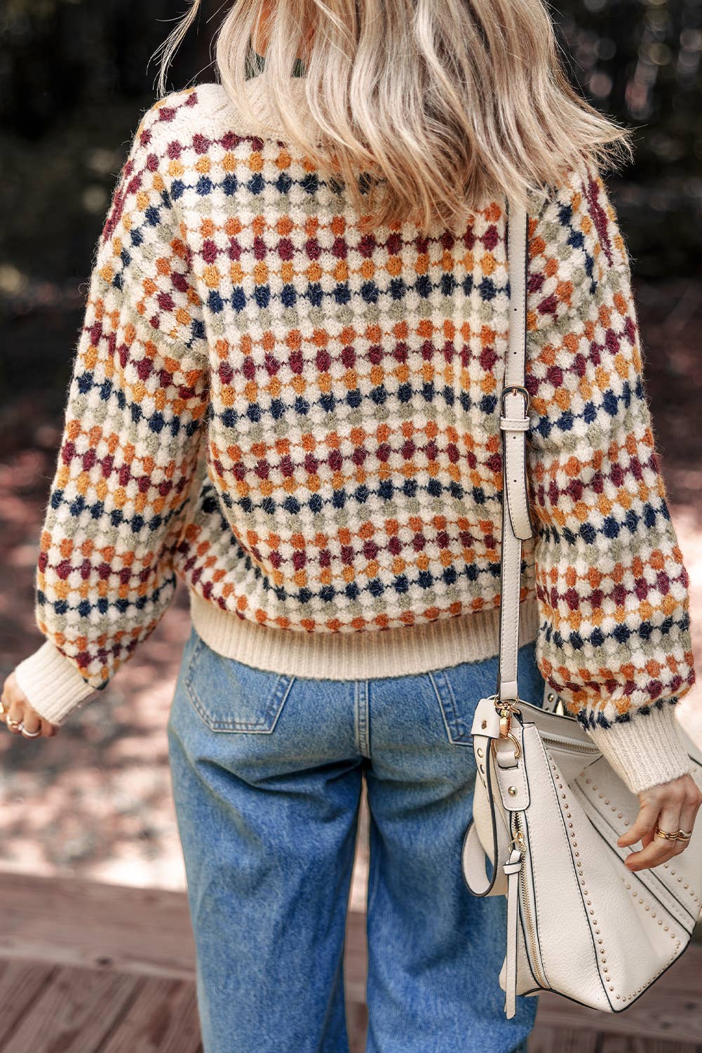 Multi Color Pattern Cardigan