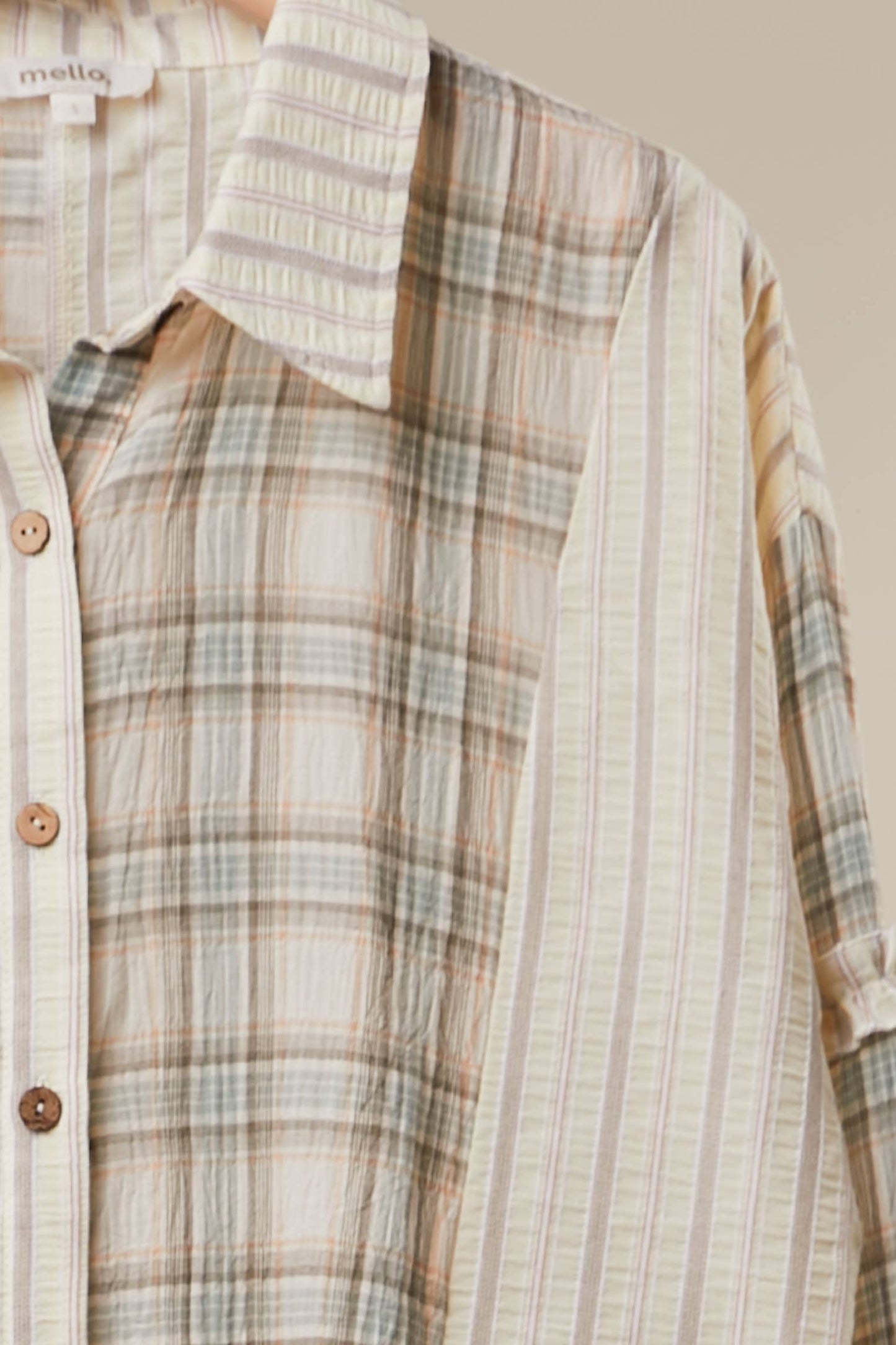 Bohemian Lace Panel Mixed Stripe Shirt