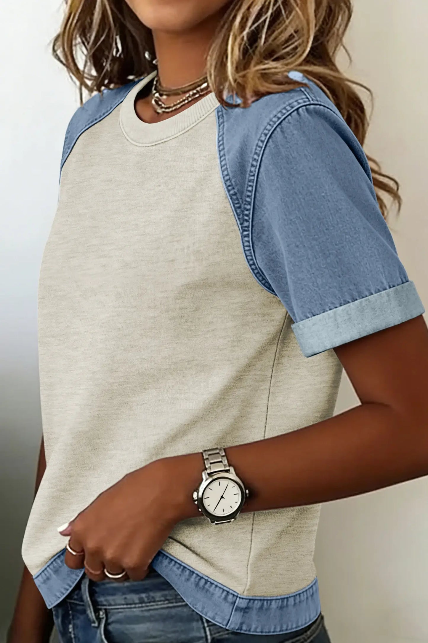 Lindsey Contrast Trim Casual Top
