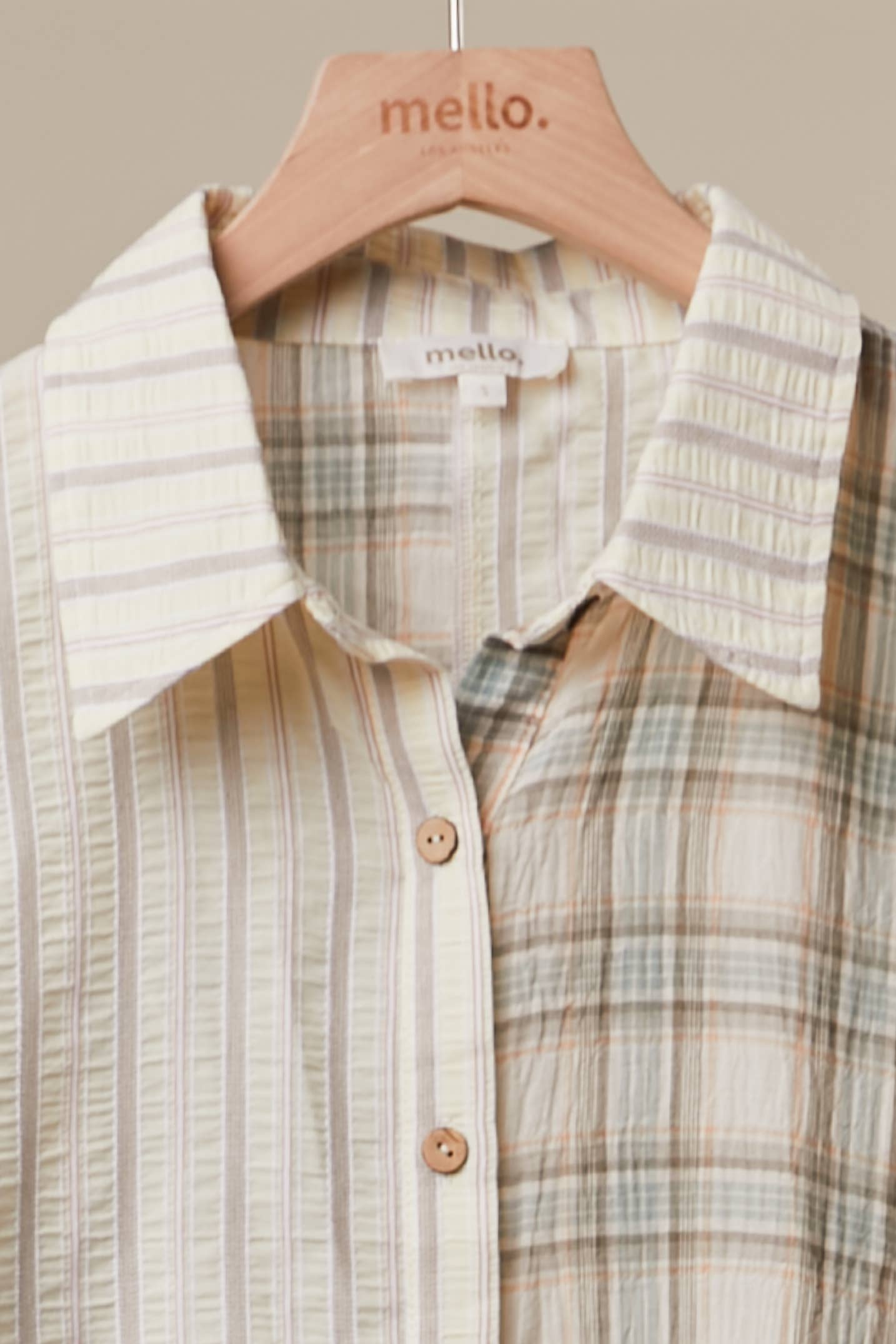 Bohemian Lace Panel Mixed Stripe Shirt