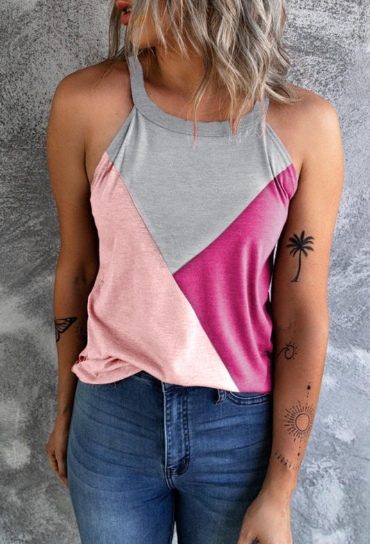 Color Block Geometric Tank