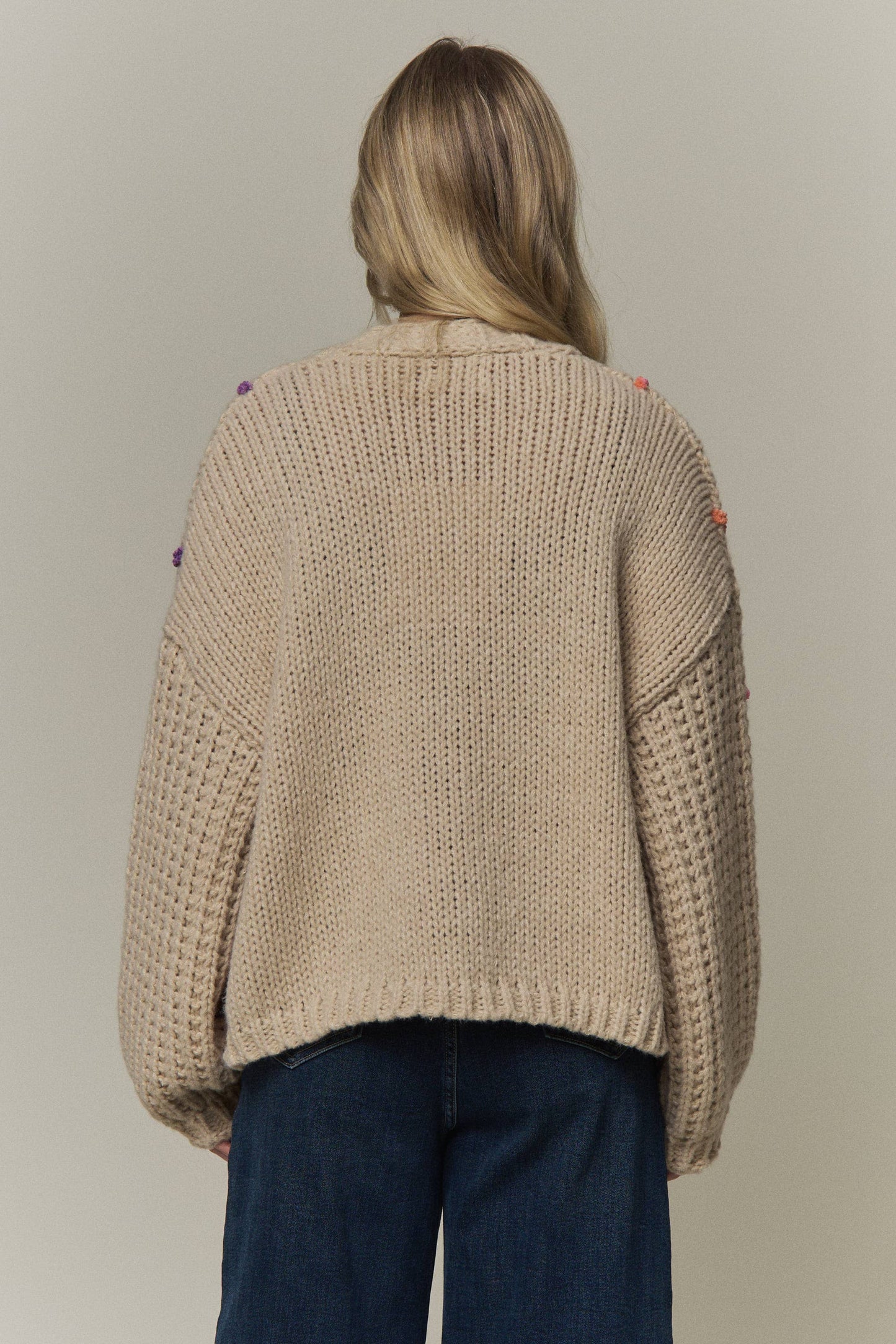 Multicolor Stitch Knit Cardigan
