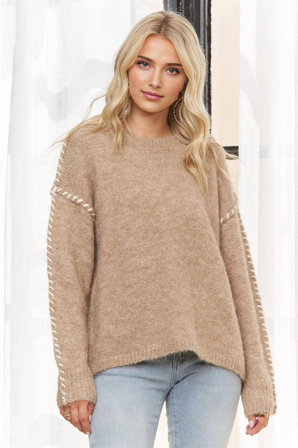 Stitch Detail Knit Sweater