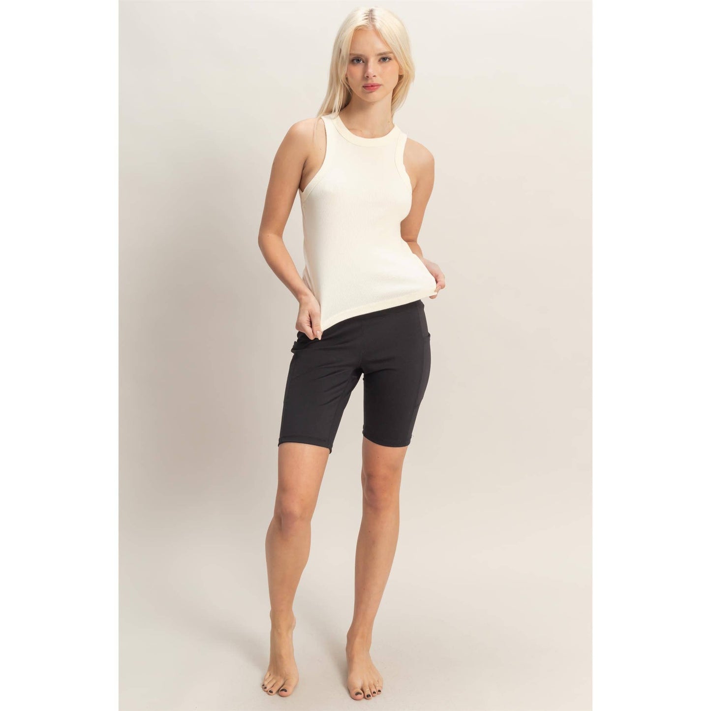 Acid Washed Ribbed Tank Top