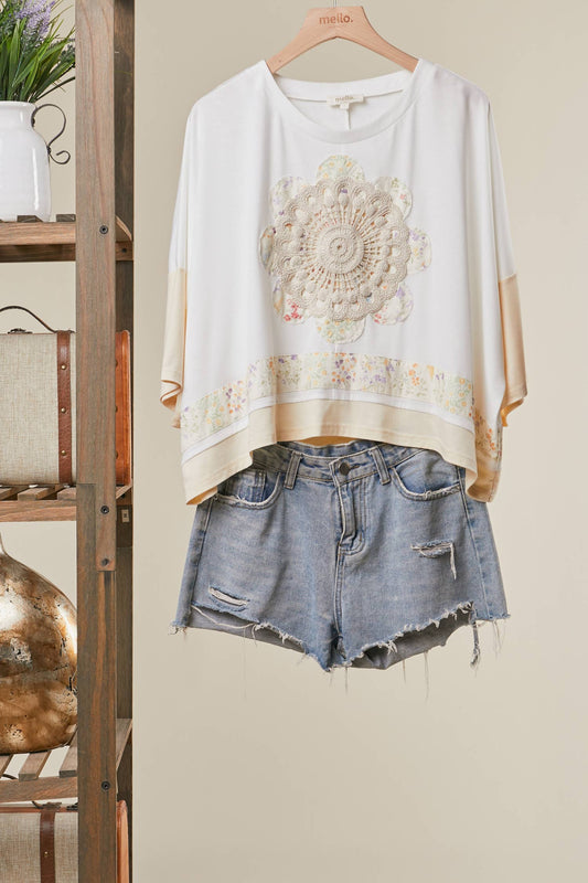 Lace Embroidered Flower