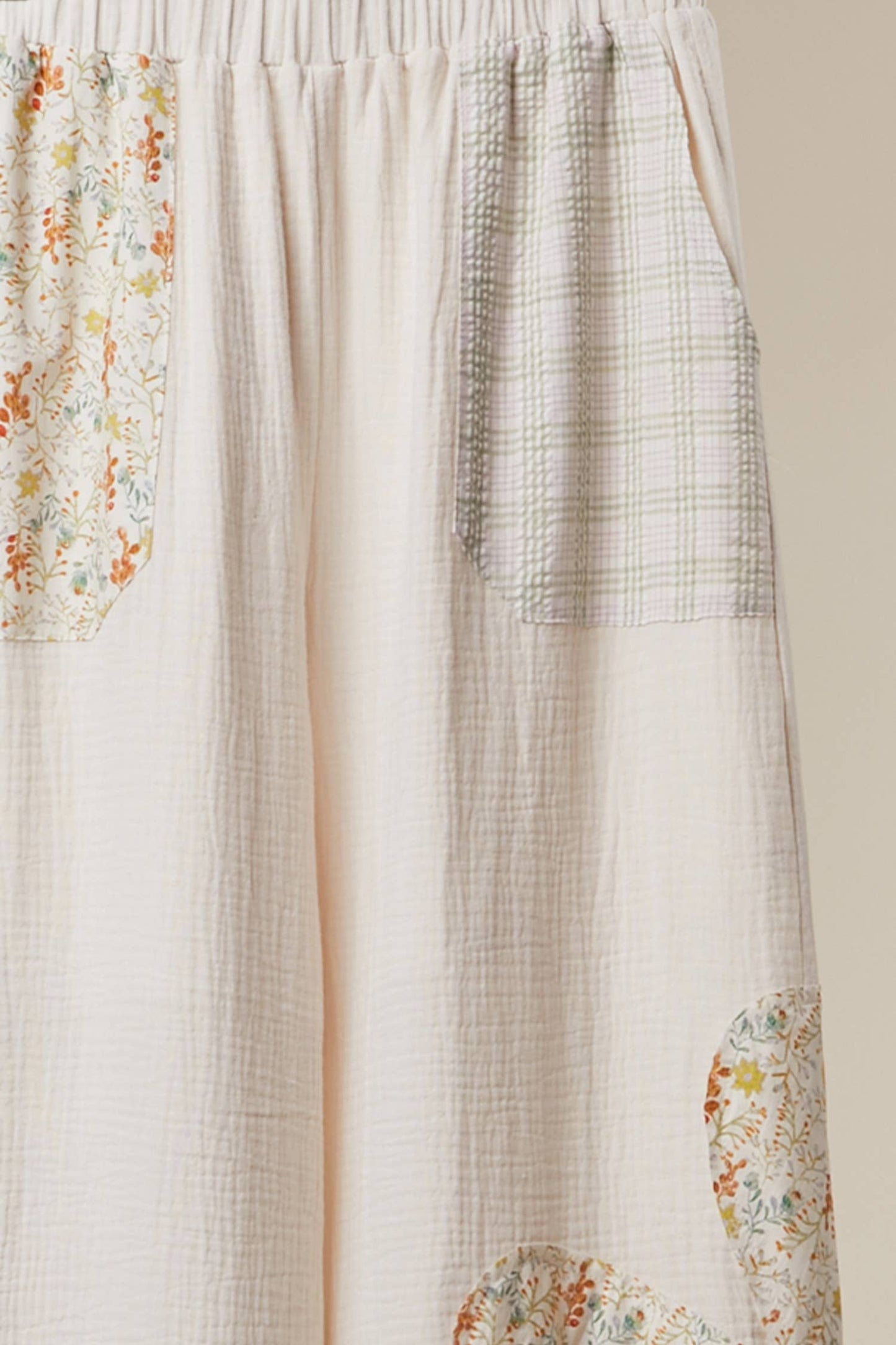 Boho Patchwork Wide Leg Pants