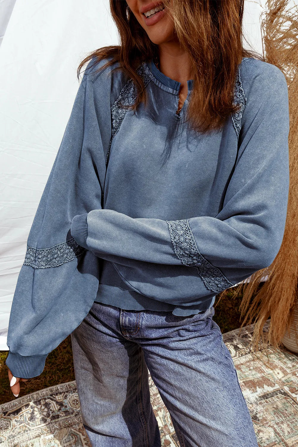 Mineral Wash Baggy Sweatshirt