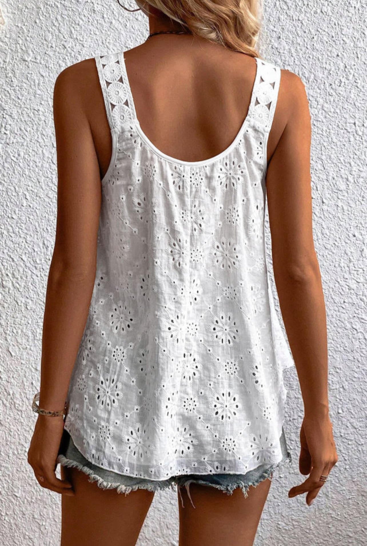 Eyelet Embroidery Tank